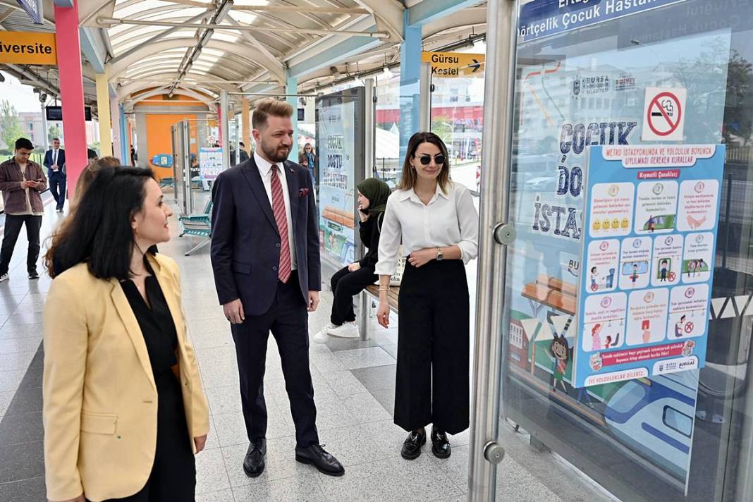 Çocuklar, bu metro istasyonundan çıkmayacak! Bursa'da 'Çocuk Dostu Metro İstasyonu' hizmete girdi 18